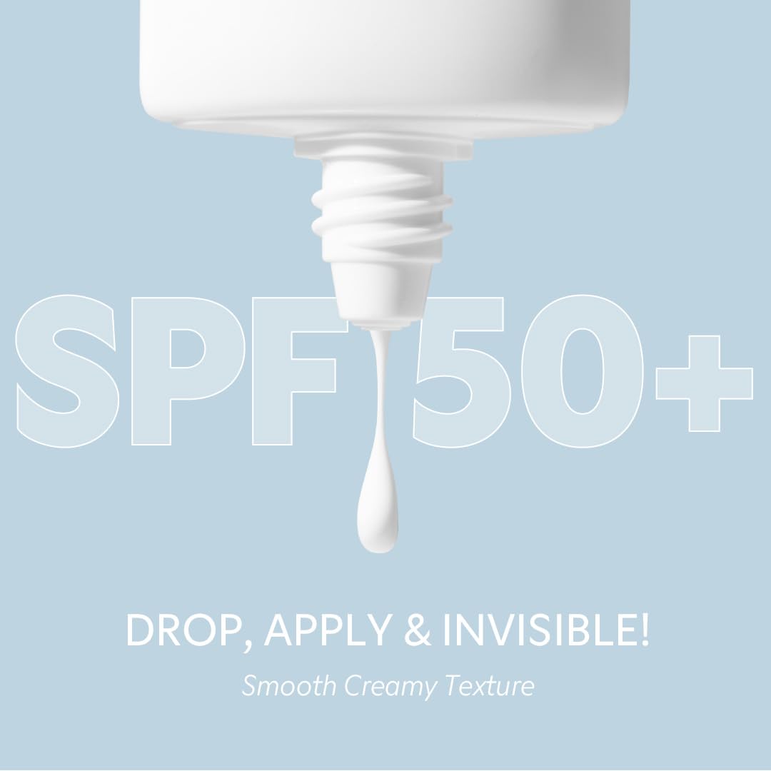 TIRTIR Hydro UV Shield Sunscreen | SPF 50+ UVA/UVB Protection, Lightweight, No White Cast, Non-greasy, Korean Sunscreen, 1.69 Fl Oz (Pack of 1)