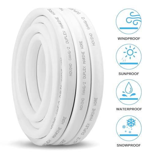 6 Gauge Marine Wire Duplex Marine Grade Wire,6 AWG 50ft Tinned Copper Boat Electrical Cable for Boat/Automotive/RV/Camper Outdoor Use