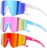 3PACK Kids Sunglasses Polarized Youth Baseball Sunglasses Boys Girls Softball Cycling UV400 Protection Goggles
