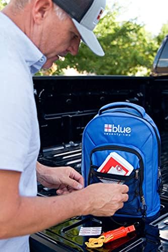 Blue Coolers Blue Seventy-Two | 72 Hour Emergency Backpack Survival Kit for 1 Person | Survival Kit for Wildfires, Earthquakes, Tornado, Hurricane, and Other Emergencies…