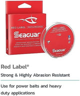 Seaguar Red Label Fishing Line for Power Baits & Heavy-Duty Applications, Freshwater, 100% Fluorocarbon, Clear, Multiple Sizes