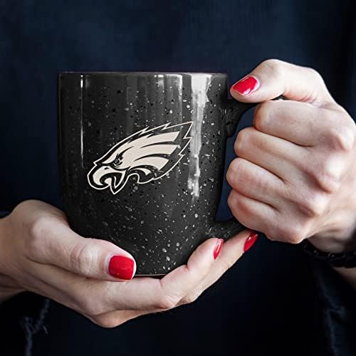 Rico Industries NFL Football 16 oz Team Color Laser Engraved Speckled Ceramic Coffee Mug