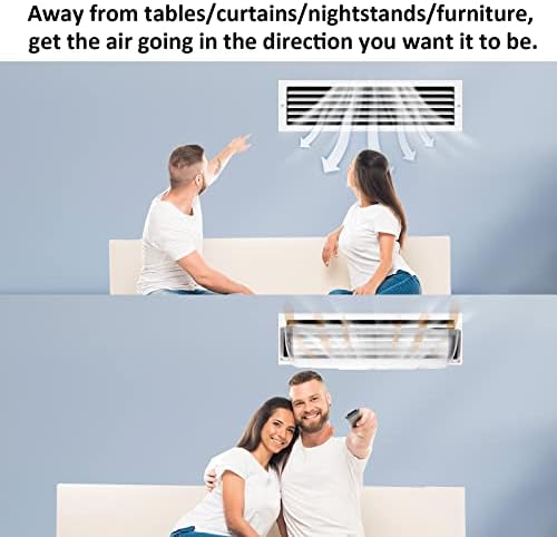 4 Pack Transparent Adjustable Air Deflector for Vents, Sidewalls and Ceiling Registers, 8.5" to 15"