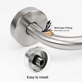 NearMoon S Shaped Shower Head Riser Pipe, Shower Extender Arm with Flange, Standard 1/2" Connection- Bathroom Accessory, 12 Inch (1 Pack, Brushed Nickel)