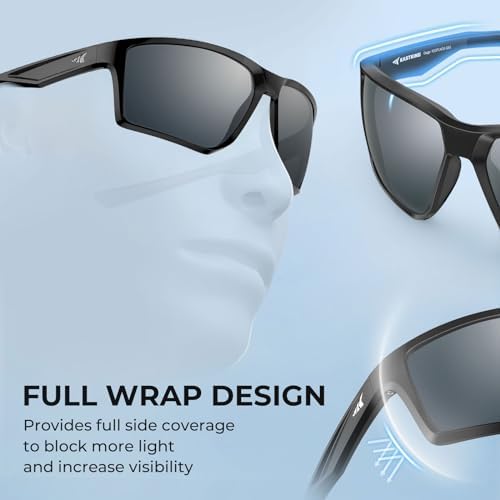 KastKing Osage Polarized Sport Sunglasses for Men and Women, Ideal for Driving Fishing Cycling Running, UV Protection