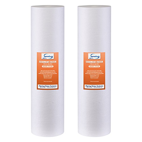 iSpring 5-Micron 20” x 4.5” Whole House Water Filter Cartridges, High Capacity Sediment Filter, Model Number: FP25BX2