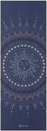 Gaiam Yoga Mat - Premium 6mm Print Extra Thick Non Slip Exercise & Fitness Mat for All Types of Yoga, Pilates & Floor Workouts (68"L x 24"W x 6mm Thick)