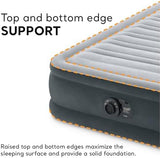 Intex 67765ED Dura-Beam Deluxe Comfort-Plush Mid-Rise Air Mattress : Fiber-Tech – Twin Size – Built-in Electric Pump – 13in Bed Height – 300lb Weight Capacity