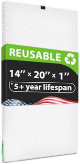 14x20x1 Air filter, Washable and Reusable Air Filter 14x20x1 for AC HVAC Furnace, MERV 8 Air Filters Machine Washable & Dryer Friendly, AC Furnace Air Filter