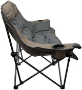 Black Sierra Double Camping Chair for Adults, Oversized Folding Loveseat Supports 600 lbs, Plush Padded Outdoor Couch with Cup Holders and Carry Bag for Beach, Patio, RV, or Tailgating Events