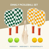 Pickleball Paddles Set of 2/4- USAPA Approved Graphite/Fiberglass Pickleball Racket, 2 Pickleball Rackets, 4 Balls and 1 Portable Carry Bag, Aesthetic Pickle Ball Set for Men Women Beginners