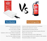 Fire Blankets Emergency for Home - 4 Pack 40"x40" Fire Blanket for Home and Kitchen, Fire Retardant Blankets, Fiberglass Fire Blanket, Fire Extinguisher for Home, Fireproof Blanket for Camping