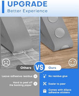 2Packs Air Conditioner Foam Tape with Adhesive, 1''X1''X 6.5 Ft Window Weather Stripping, High Resilience Ac Window Seal Kit Foam Insulation for Winter Summer (6.5ft X 2 Rolls, Grey)