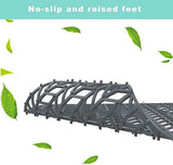 AWOKE Sink Protectors for Kitchen Sink - 24"x 12.5" Sink Mat - Heat resistant Easy-clean Silicone Sink Mat - for Protection of Stainless Steel Sink - with 3 Reserved Holes (Grey)