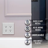 TayMac 2602W Revive Device Wall Plates 2-Gang Masque Decorator Cover, White