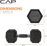 CAP Barbell Coated Hex Dumbbell Weight | Multiple Options