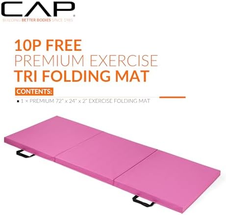 CAP Barbell All Purpose Folding Anti Tear Exercise Training Aerobic Fitness Gym & Gymnastics Balance Mat | Multiple colors