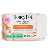The Honey Pot Company - 120ct - Non-Herbal Everyday Panty Liners for Women - Organic Cotton Cover & Ultra-Absorbent Pulp Core - Sanitary Pads - Feminine Care - FSA & HSA Eligible