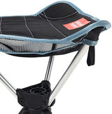 GRAND TRUNK Compass 360° Swivel Camping Stool – Ultra-Light, Foldable & Rotating Travel Chair – Compact & Durable for Outdoors, Hiking, and Fishing – Black