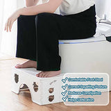 Foldable Toilet Stool, 7 inches Healthy Squatting Posture Poop Stool with Anti-Slip Feet by CHEAGO, Portable Travel Foot Stool for Toilet, Unique Folding Design Compact&Wide footrest (Snow White)