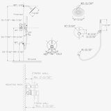 sumerain Brushed Gold Shower Faucet System with high pressure 8 Inches rain shower head and brass hand shower, Rough-In Valve Body and Trim Included