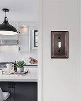 4-Pack Single Toggle Wall Plate, Decorative Aged Bronze Light Switch Cover, Metal Switch Plate Cover, 3.15''*4.88'', Midsize