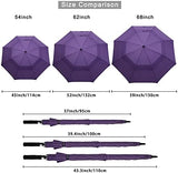 G4Free 47/54/62/68 Inch Automatic Open Golf Umbrella Oversize Extra Large Double Canopy Vented Windproof Waterproof Stick Umbrellas