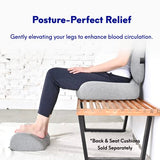 C CUSHION LAB Ergonomic Foot Rest for Under Desk - Patented Massage Ridge Design Memory Foam Foot Stool Pillow for Work, Home, Gaming, Computer, Office Chair - Footrest for Back & Hip Pain Relief