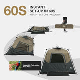CAMEL CROWN Instant Tents for Camping 4-6 Person Tent Waterproof Easy Setup Sets Up in 60 Seconds Backpacking Tents with Carry Bag for Outdoor Hiking