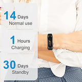 Fitness Tracker with 24/7 Heart Rate, Blood Oxygen Blood Pressure Sleep Monitor, Activity Trackers 5 ATM Waterproof,Step Calorie Counter Pedometer Health Smart Watch for Women Men (Black)