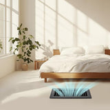 Floor Register 4x10, Floor Vent Covers for Home Floor, Sidewall, Heavy Duty Steel Walkable Floor Grates, Adjustable Air Vent Covers Rust Proof Finish, 4" x 10'' Floor Vent, 6 Pack, Black