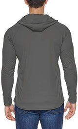 baleaf Men's Sun Protection Hoodie Shirt UPF 50+ Long Sleeve UV SPF T-Shirts Rash Guard Fishing Swimming Lightweight