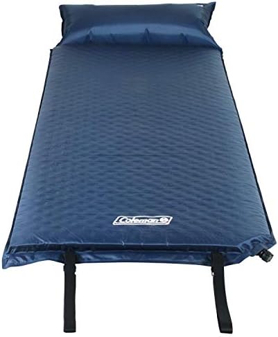 Coleman Self-Inflating Sleeping Pad with Pillow, Lightweight Inflatable Camp Pad with Extra Padding & Quick Deflation, No Air Pump Needed, Great for Camping, Backpacking, Traveling, & More