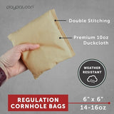 Play Platoon Cornhole Bags Weather Resistant- Set of 8 Regulation Bean Bags for Tossing- Official Professional Size & Weight Corn Hole Bags Two Color All Weather Cornhole Beans Bag Set with Tote Bag