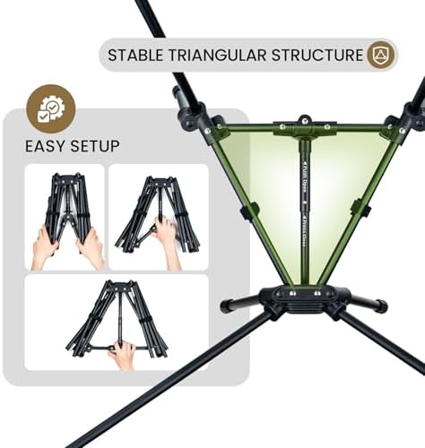 OneTigris Tigerblade High Back Camping Chair with Pillow Design, Comfortable Widened Seat Folding Chair