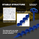 Tent Stakes Sand Stakes for Beach Tent 10 Pack Spiral Anchor Stakes 9.4 Inch Heavy Duty Screw Canopy Stakes for Camping, Hiking and More (10, Blue)