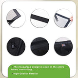 Garage Screen Doors for 1 Car Garage - 9x7Ft Magnetic Closure Heavy Duty Weighted Bottom Screen Self Sealing Fiberglass Mesh Anti Annoying Animals Retractable Net - Easy Install & Pass-Through(Black)