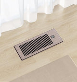 Quiet Register Booster Fan Fits 4" x 12" (DUCT OPENING CUTOUT), 10-Speed Smart Heating Cooling AC Vent Booster Fan w/Remote Control & Thermostat Control (Bronze) - Corded