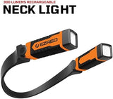 EZRED NK15-OR ANYWEAR Rechargeable Neck Light for Hands-Free Lighting, Orange, Perfect Light for Mechanics, Camping, Hunting, DIY Projects, Reading