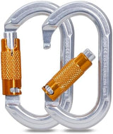 SOB Auto Locking Climbing Carabiner Clips,Heavy Duty Asymmetrical Carabiner Connector Used for Rappelling Gear Rescue Outdoor Projects Dog Leash