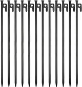 12 Pack Tent Stakes Heavy Duty Metal Tent Pegs for Camping Steel Tent Stakes 16 inch Unbreakable and Inflexible