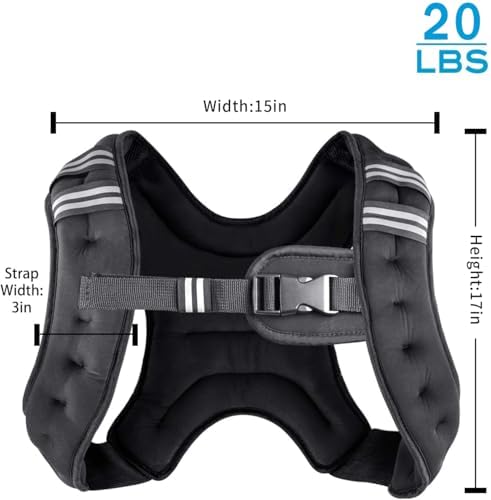 Weighted Vest Weight Vest for Men Women Kids Weights Included, Body Weight Vests Adjustable for Running, Training Workout, Jogging, Walking