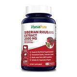 NusaPure Siberian Rhubarb 10:1 Extract 2500mg - 200 Veggie Capsules (Vegetarian, Non-GMO & Gluten-Free)