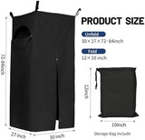 Tuszom Heavy Duty 600D Privacy Tent for Boat, Heavy Duty Hanging Changing Room for Bimini Top with Storage Bag, Portable Privacy Station for Pontoons