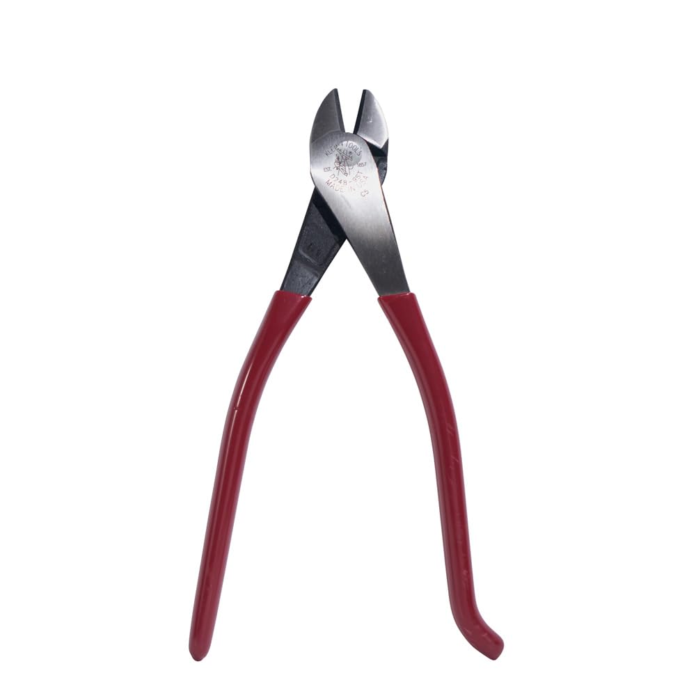 Klein Tools D248-9ST Diagonal Cutting Pliers, Made in USA, Ironworker's Diagonal Cutters with High Leverage Design, Works as Rebar Cutter and Rebar Bender, 9-Inch