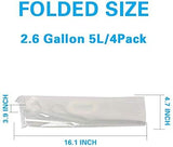 Soddeph Collapsible Water Container Bag, BPA Free Food Grade Clear Plastic Storage Jug for Sport Camping Riding Mountaineer,Freezable, Food Grade (4-pack-2.6 Gal)