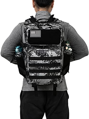 QT&QY 25L/35L/45L Military Tactical Backpack For Men Molle Daypack 3 Day Bug Out Bag Hiking Rucksack With Bottle Holder