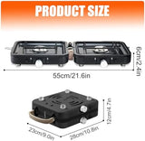 2 Burner Propane Stove with Grill, 18,000 BTU, Portable Camping Stove, Foldable Camp Stove, Gas Stove with 2 Adjustable Burners, Piezo Ignition & Easy Carrying Handle (Black)