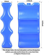 Cold Freezer Cool Ice Packs Double Sided Contoured Reusable Long Lasting for Breast Milk Baby Bottles Cool Storage Insulated Bags, Lunch Box Soda Beer Can Coolers(600g,Set of 4)