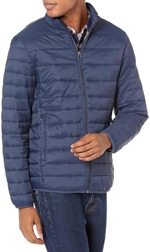 Amazon Essentials Men's Packable Lightweight Water-Resistant Puffer Jacket (Available in Big & Tall)